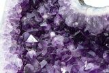 Deep-Purple Thumbs Up Amethyst Geode Pair on Metal Stands #214800-13